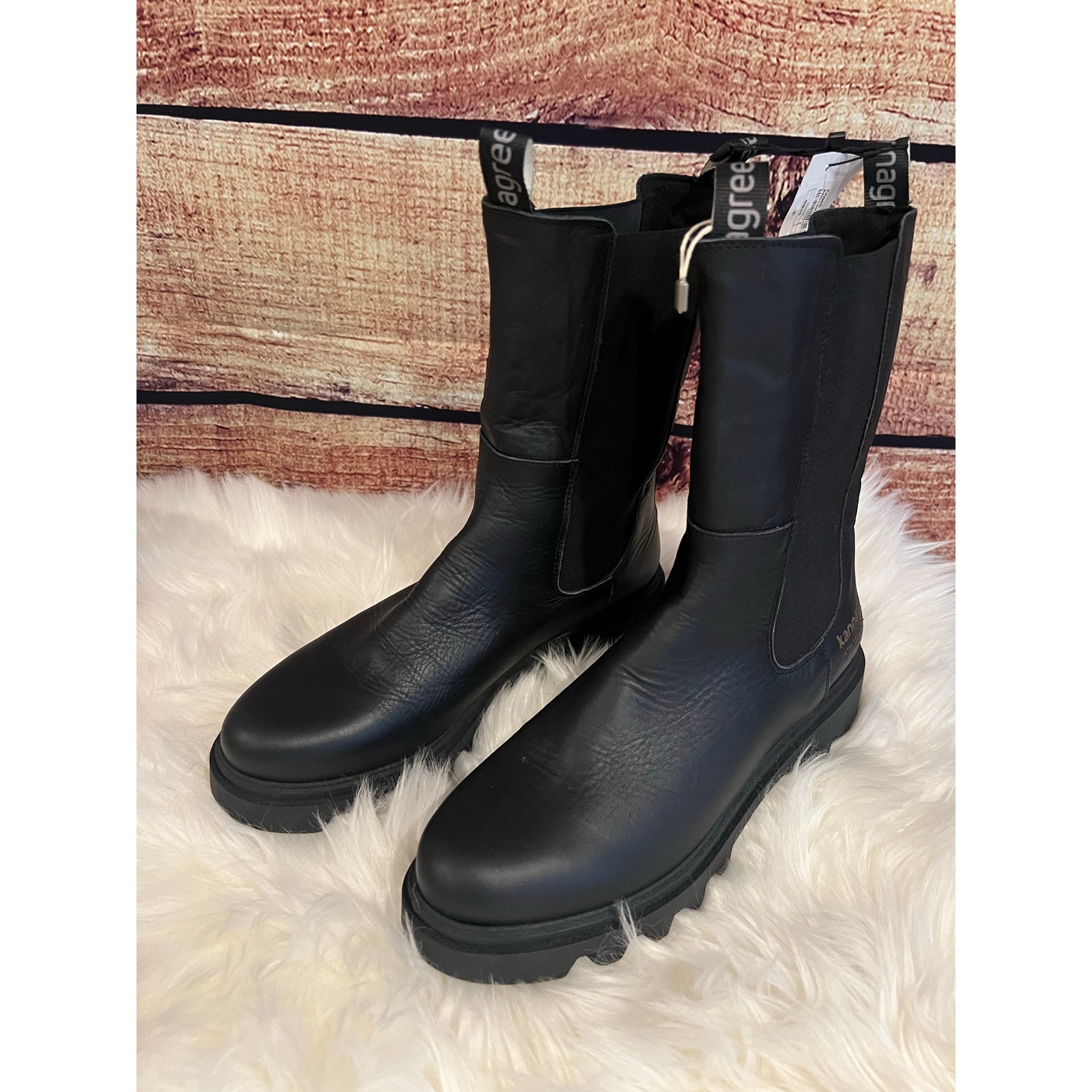 Kanna Footwear Chelsea Boots Black Leather Women's Us 10.5 Eu 41 Nwt Msrp $257